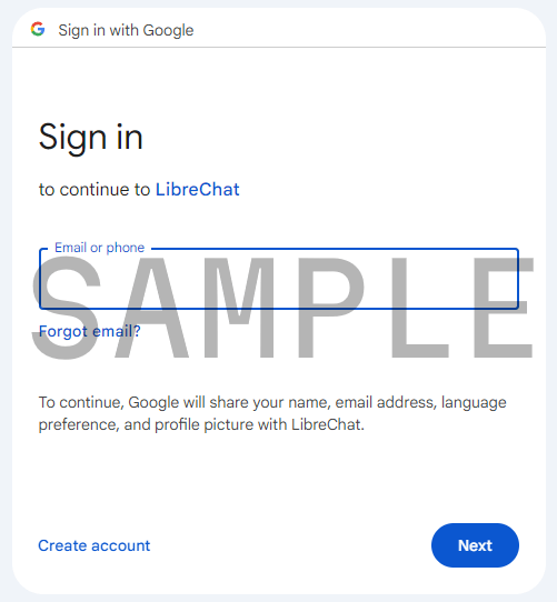 Google SSO example